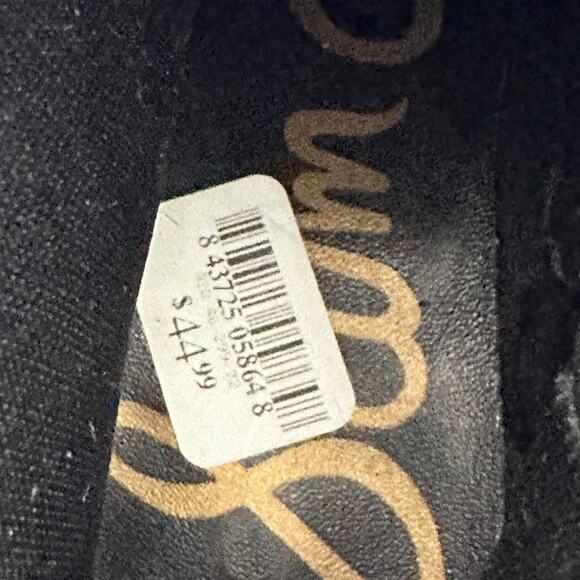 NWT Sam Edelman Taryn Studs Black Leather Fringe Ankle Boots Girl's 11 - Picture 5 of 7